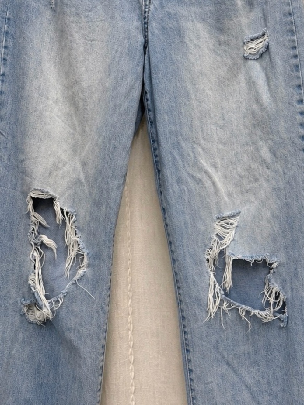 Sincerely Jules Medium Wash Straight Leg Distressed Jeans - Picture 3 of 4